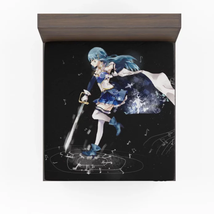 Sayaka Miki Emotions in Madoka Magica Anime Fitted Sheet