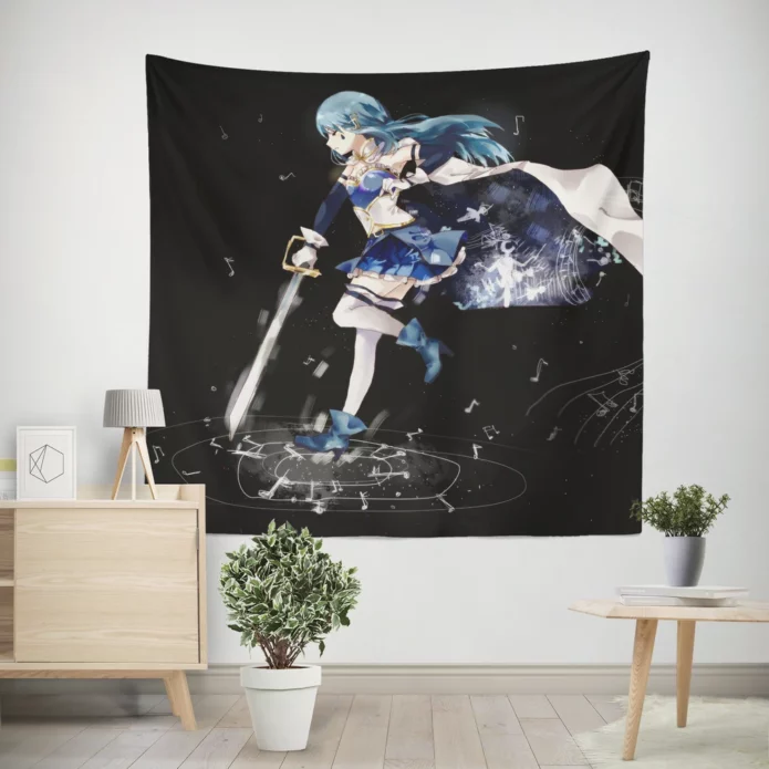 Sayaka Miki Emotions in Madoka Magica Anime Wall Tapestry