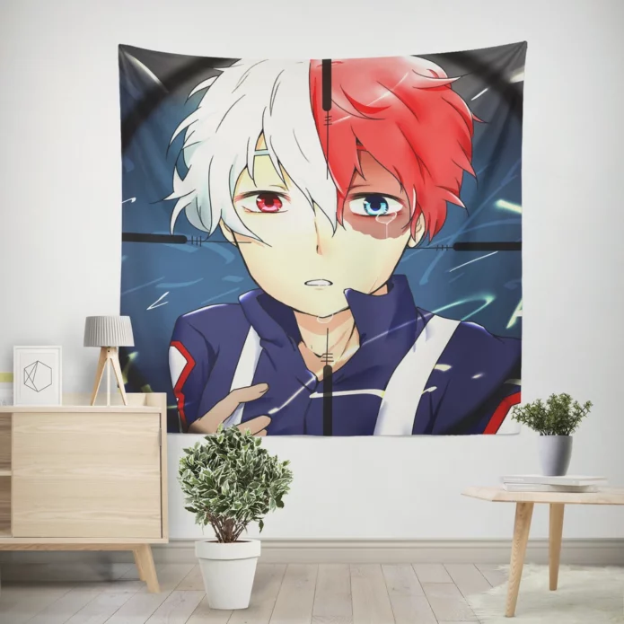 Shoto Todoroki My Hero Quest Anime Wall Tapestry