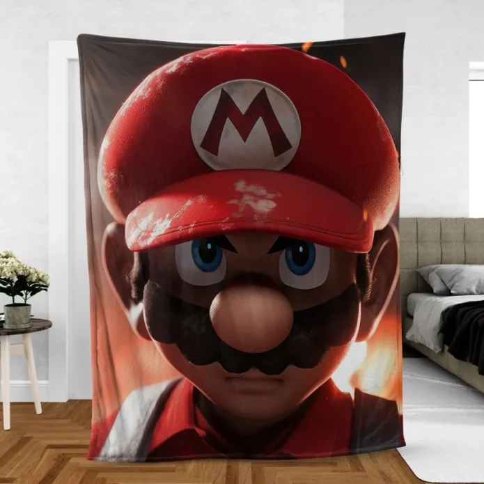Super Mario Characters Mushroom Kingdom Quest Fleece Blanket