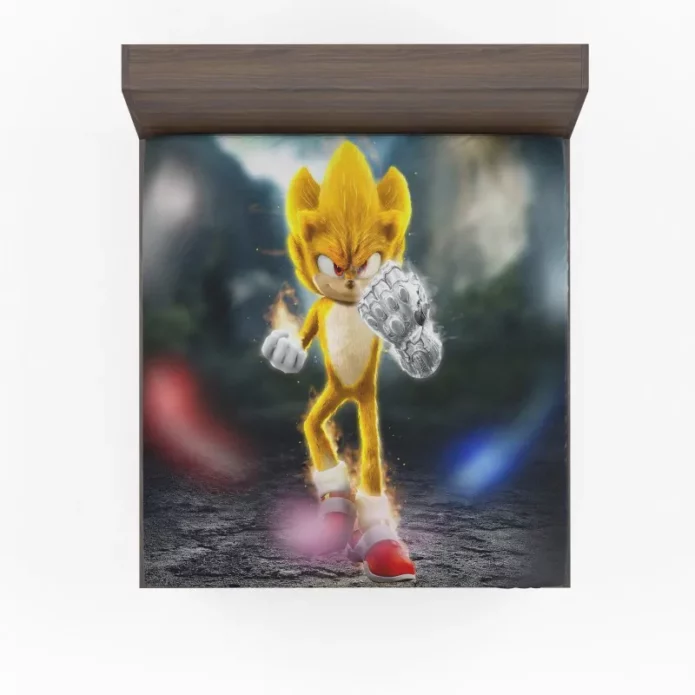 Super Saiyan Sonic The Hedgehog Chaos Unleashed Fitted Sheet
