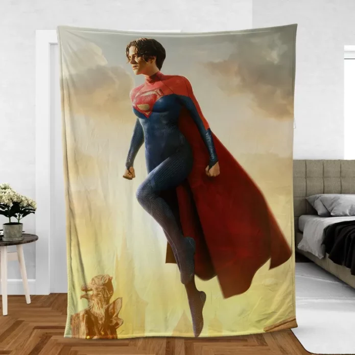 Supergirl in The Flash Crossover Spectacle Fleece Blanket