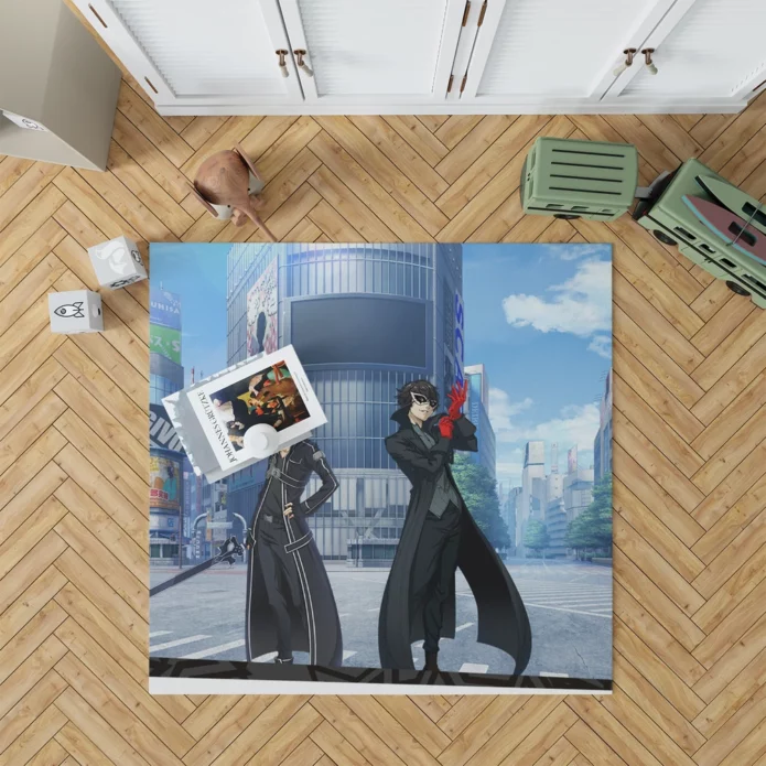 Sword Art Crossover Kirito Journey Anime Rug