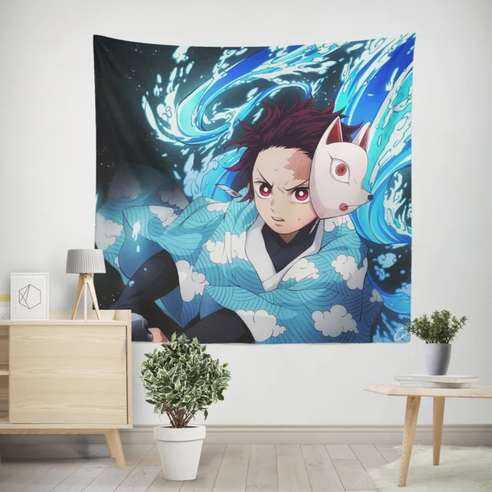 Tanjiro Kamado Demon Slayer Saga Anime Wall Tapestry