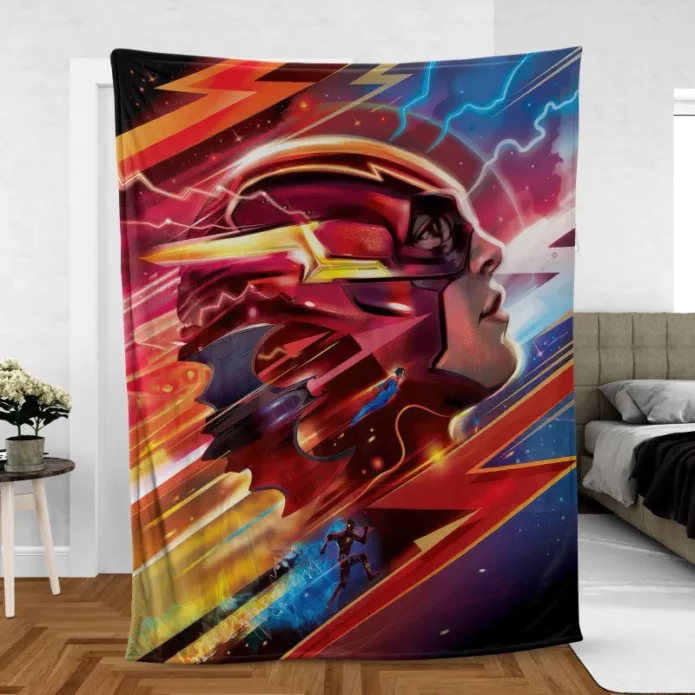 The Flash Movie Official Poster Revealed Fleece Blanket