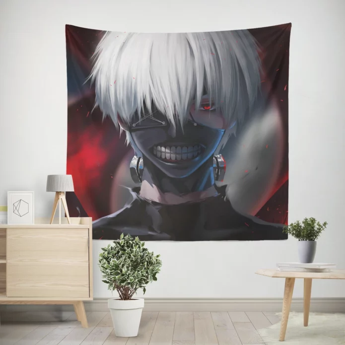 Tokyo Ghoul aka Ken Kaneki Adventure Anime Wall Tapestry