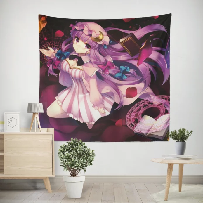 Touhou Mystical Librarian Patchouli Anime Wall Tapestry