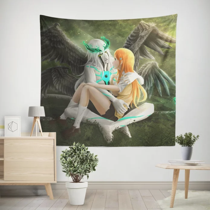 Ulquiorra and Orihime Heartfelt Connection Anime Wall Tapestry