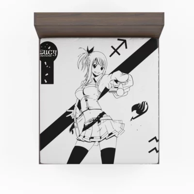 Unveiling Lucy Fairy Tail Prodigy Anime Fitted Sheet