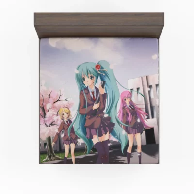 Vocaloid Harmony Hatsune Luka Rin Anime Fitted Sheet