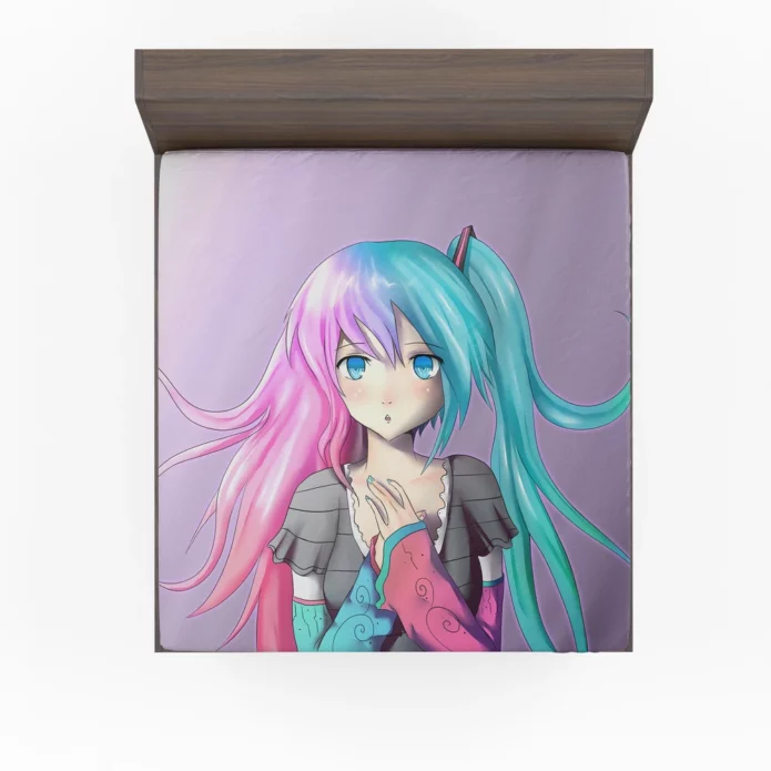 Vocaloid Symphony Luka And Miku Anime Fitted Sheet