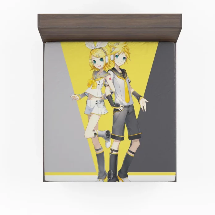 Vocaloid V4 Twins Rin And Len Anime Fitted Sheet