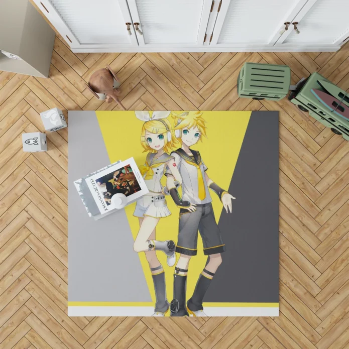 Vocaloid V4 Twins Rin and Len Anime Rug