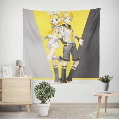 Vocaloid V4 Twins Rin and Len Anime Wall Tapestry