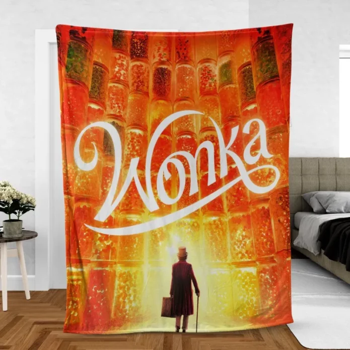Wonkas Golden Adventure Sweet Tale Fleece Blanket