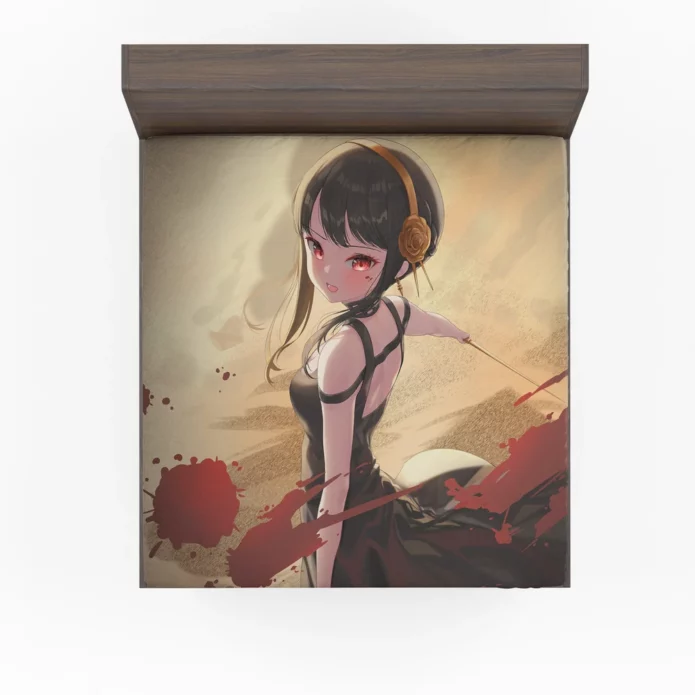Yor Forger Fanart Spy x Family Anime Fitted Sheet