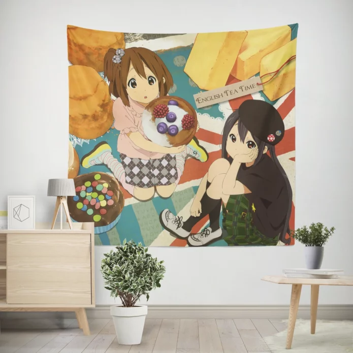 Yui Hirasawa K-On Energetic Musician Anime Wall Tapestry