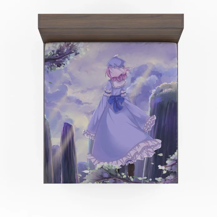 Yuyuko Saigyouji Touhou Eternal Beauty Anime Fitted Sheet