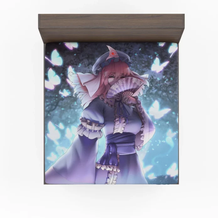 Yuyuko Saigyouji Touhou Ghost Princess Anime Fitted Sheet
