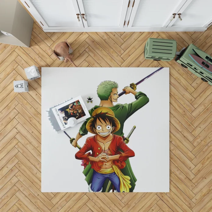 Zoro and Luffy One Piece Dynamic Duo Anime Rug