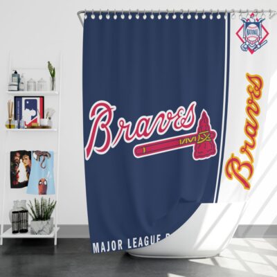 Atlanta Braves MLB Baseball National League Bath Shower Curtain