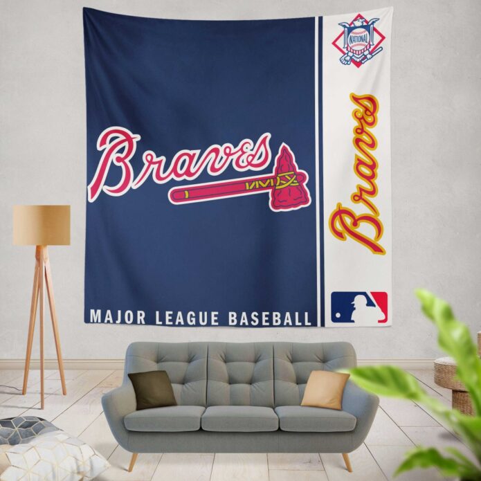 Atlanta Braves MLB Baseball National League Wall Hanging Tapestry