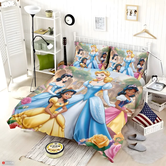 Belle and Aurora Disney Princess Bedding Set