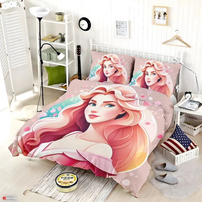 Disney Castle Sleeping Beauty Princess Aurora Bedding Set