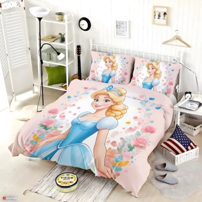 Disney Princess Cinderella Movie Themed Bedding Set