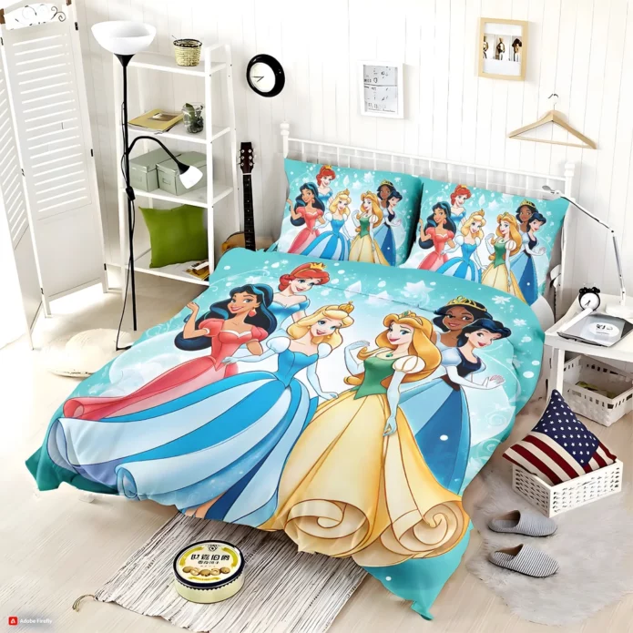 Girls Disney Princess Bedding Set - Twin Size