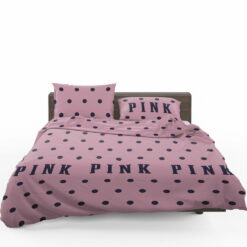 Victoria's Secret Pink Color Polka Dot Pattern Bedding Set