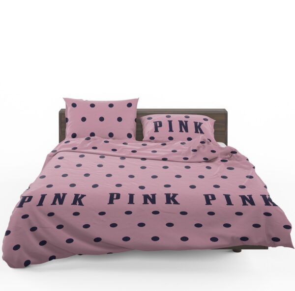Victoria's Secret Pink Color Polka Dot Pattern Bedding Set