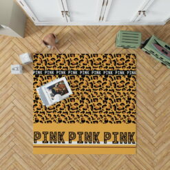 Victoria's Secret Pink Leoperd Pattern Print Floor Rug Mat