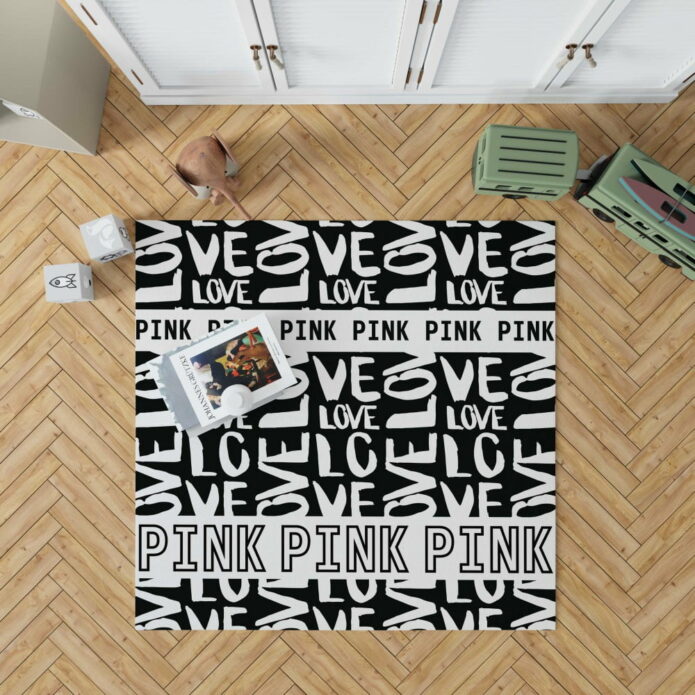 Victoria'S Secret Pink Valentine Day Pattern Floor Rug Mat