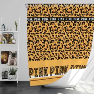 Victoria's Secret Pink Leoperd Pattern Print Shower Curtain