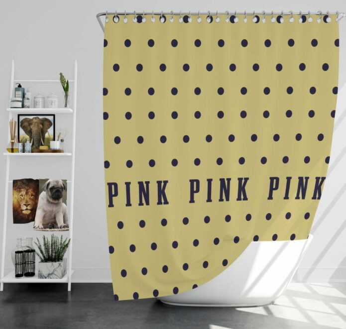 Victoria's Secret Yellow Color Polka Dot Pattern Shower Curtain